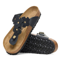 WOMEN'S BIRKENSTOCK GIZEH FLOWER | BLACK