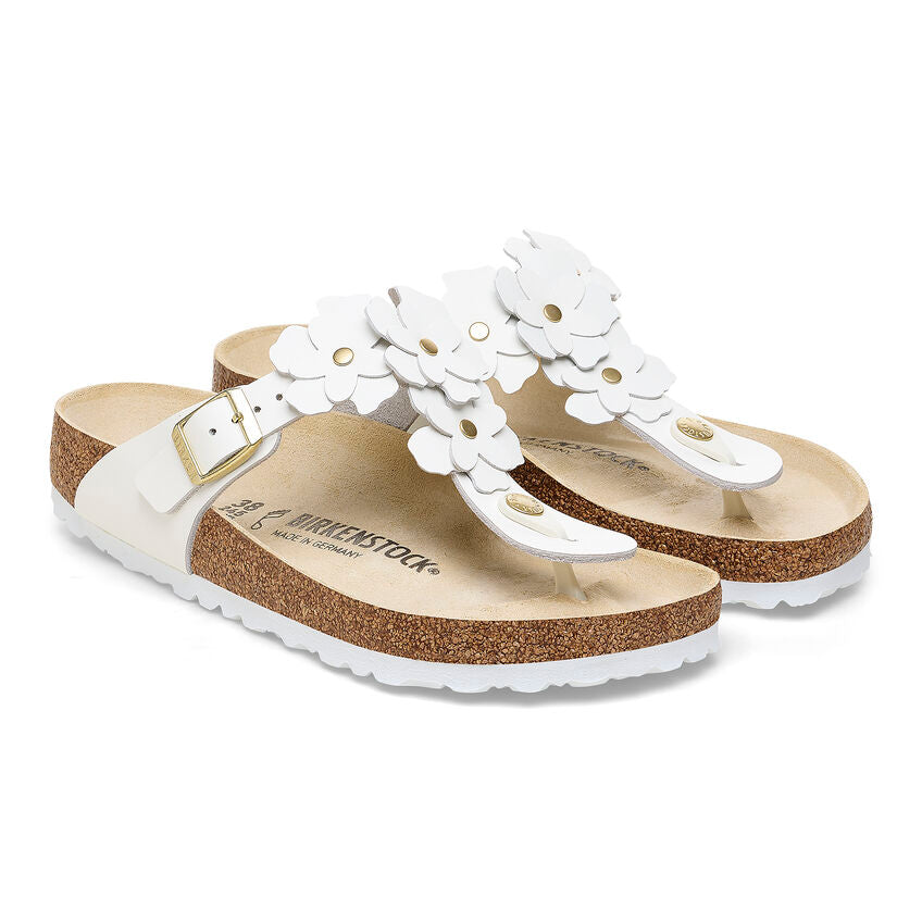 WOMEN'S BIRKENSTOCK GIZEH FLOWER | WHITE