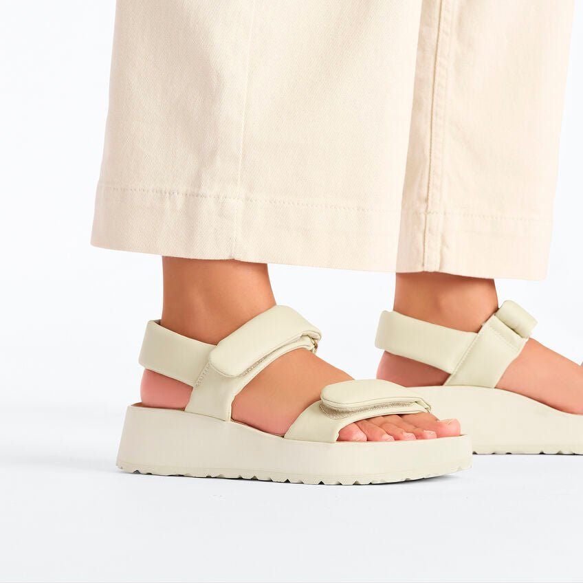 WOMEN'S PAPILLIO BY BIRKENSTOCK THEDA SANDAL | ECRU – Randy's Shoes