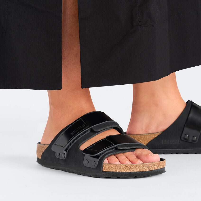 UNISEX BIRKENSTOCK UJI | HIGH-SHINE BLACK – Randy's Shoes