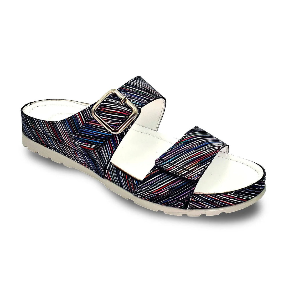 WOMEN'S REVERE PALMA SANDAL | BLACK STRIPE