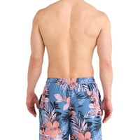 MEN'S SAXX OH BOUY 2N1 STRETCH SWIM VOLLEY 7" WITH LINER | HIBISCUS JUNGLE / BLUE