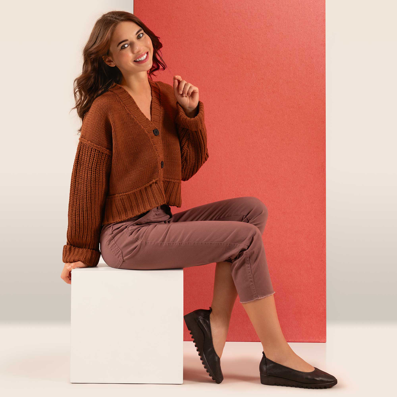 WOMEN'S AETREX BRIANNA BALLET FLAT | TAUPE