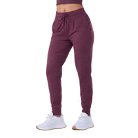 WOMEN'S TAVI SOFT TEC ZIP JOGGER | BORDEAUX MELANGE