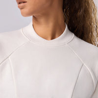 WOMEN'S TAVI HIGH COLLAR SWEATSHIRT | COCONUT
