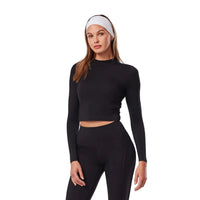 WOMEN'S TAVI MOCK NECK LONG SLEEVE | EBONY