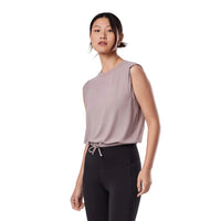 WOMEN'S TAVI SOFTTEC CROP TIE TEE | LAVENDER MIST