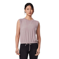 WOMEN'S TAVI SOFTTEC CROP TIE TEE | LAVENDER MIST