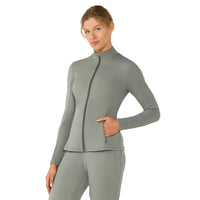 WOMEN'S TAVI MOCK NECK FULL ZIP JACKET | LEAF