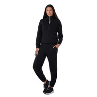 WOMEN'S TAVI FRENCH TERRY RELAXED HALF ZIP SWEATSHIRT | EBONY