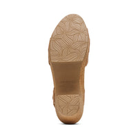 WOMEN'S AETREX TORY OPEN TOE HEEL | CAMEL