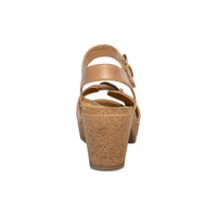 WOMEN'S AETREX TORY OPEN TOE HEEL | CAMEL