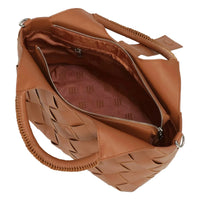 WOMEN'S ILSE JACOBSEN BRAIDED HANDBAG | COGNAC