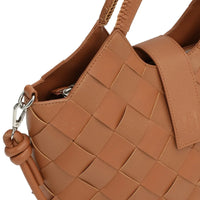 WOMEN'S ILSE JACOBSEN BRAIDED HANDBAG | COGNAC