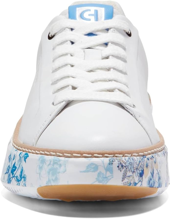 WOMEN'S COLE HAAN GRANDPRØ TOPSPIN SNEAKER | OPTIC WHITE / BLUE TOILE