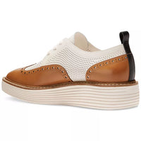 WOMEN'S COLE HAAN ØRIGINAL GRAND PLATFORM WINGTIP OXFORD | PECAN / IVORY
