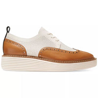 WOMEN'S COLE HAAN ØRIGINAL GRAND PLATFORM WINGTIP OXFORD | PECAN / IVORY