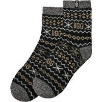 WOMEN'S UGG CRESSIDA COZY QUARTER SOCKS | BLACK MULTI
