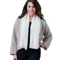 SIMPLY NATURAL DOUBLE BOUCLE CARDIGAN | BEIGE / IVORY