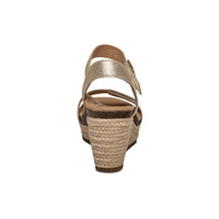 WOMEN'S AETREX SYDNEY QUARTER STRAP ESPADRILLE WEDGE | CHAMPAGNE