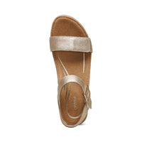 WOMEN'S AETREX SYDNEY QUARTER STRAP ESPADRILLE WEDGE | CHAMPAGNE