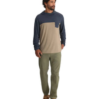 MEN'S FREE FLY BAMBOO HYBRID HOODIE | STORM CLOUD | DESERT TAN