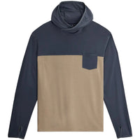 MEN'S FREE FLY BAMBOO HYBRID HOODIE | STORM CLOUD | DESERT TAN