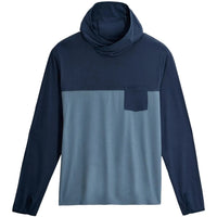 MEN'S FREE FLY BAMBOO HYBRID HOODIE | TRUE NAVY | BLUE FOG