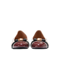 WOMEN'S COLE HAAN GO-TO TOVA BOW BALLET | POWDER LEATHER/MAHOGANY