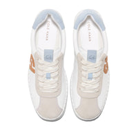 WOMEN'S COLE HAAN GRANDPRO ACELIA SNEAKER | WHITE / SKYWAY SUEDE