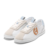 WOMEN'S COLE HAAN GRANDPRO ACELIA SNEAKER | WHITE / SKYWAY SUEDE