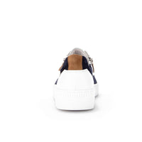 WOMEN'S GABOR 43.330.20 COLOR BLOCK DOUBLE ZIP SNEAKER | WHITE / BLUE / BROWN