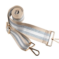 WANDERFULL GOLD SHINY HYDROBAG WITH GOLD STRIPED STRAP
