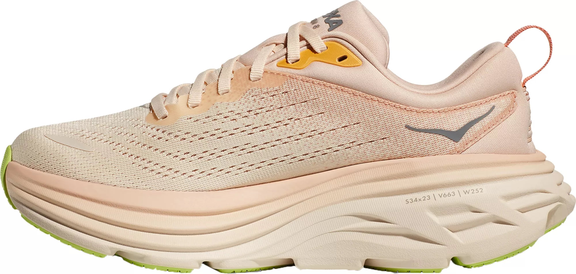 HOKA Bondi 8 Wide WOMEN'S, Cream/Vanilla / 12 / D HOKA Bondi 8 Wide WOMEN'S, Cream/Vanilla / 12 / D