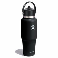 HYDRO FLASK 32 OZ WIDE MOUTH TRAVEL BOTTLE WITH FLEX STRAW CAP | BLACK