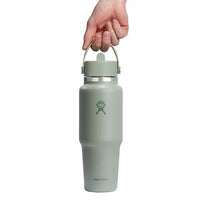 HYDRO FLASK 32 OZ WIDE MOUTH TRAVEL BOTTLE WITH FLEX STRAW CAP | TONAL AGAVE