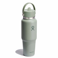 HYDRO FLASK 32 OZ WIDE MOUTH TRAVEL BOTTLE WITH FLEX STRAW CAP | TONAL AGAVE