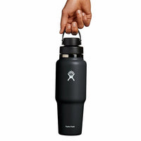 HYDRO FLASK 32 OZ WIDE MOUTH TRAVEL BOTTLE WITH FLEX CHUG CAP | BLACK