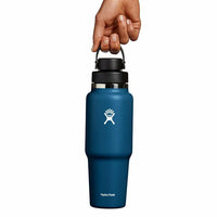 HYDRO FLASK 32 OZ WIDE MOUTH TRAVEL BOTTLE WITH FLEX CHUG CAP | INDIGO