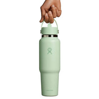 HYDRO FLASK 40 OZ WIDE MOUTH TRAVEL BOTTLE WITH FLEX STRAW CAP | ALOE