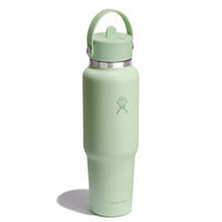 HYDRO FLASK 40 OZ WIDE MOUTH TRAVEL BOTTLE WITH FLEX STRAW CAP | ALOE