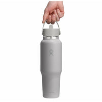 HYDRO FLASK 40 OZ WIDE MOUTH TRAVEL BOTTLE WITH FLEX STRAW CAP | TONAL BIRCH