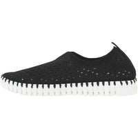 WOMEN'S ILSE JACOBSEN TULIP 139 SLIP-ON | BLACK / WHITE