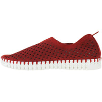 WOMEN'S ILSE JACOBSEN TULIP SLIP-ON | DEEP RED