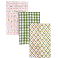 MUDPIE PINK GREENHOUSE TOWEL SET