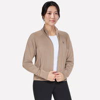 WOMEN'S SKECHERS COZY LUXE JACKET | TAUPE / BROWN