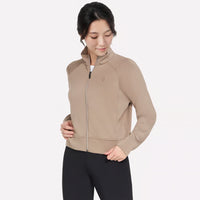 WOMEN'S SKECHERS COZY LUXE JACKET | TAUPE / BROWN