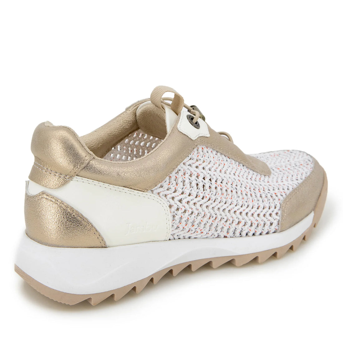 WOMEN'S JAMBU HARPER SLIP-ON SHOE | WHITE / CHAMPAGNE