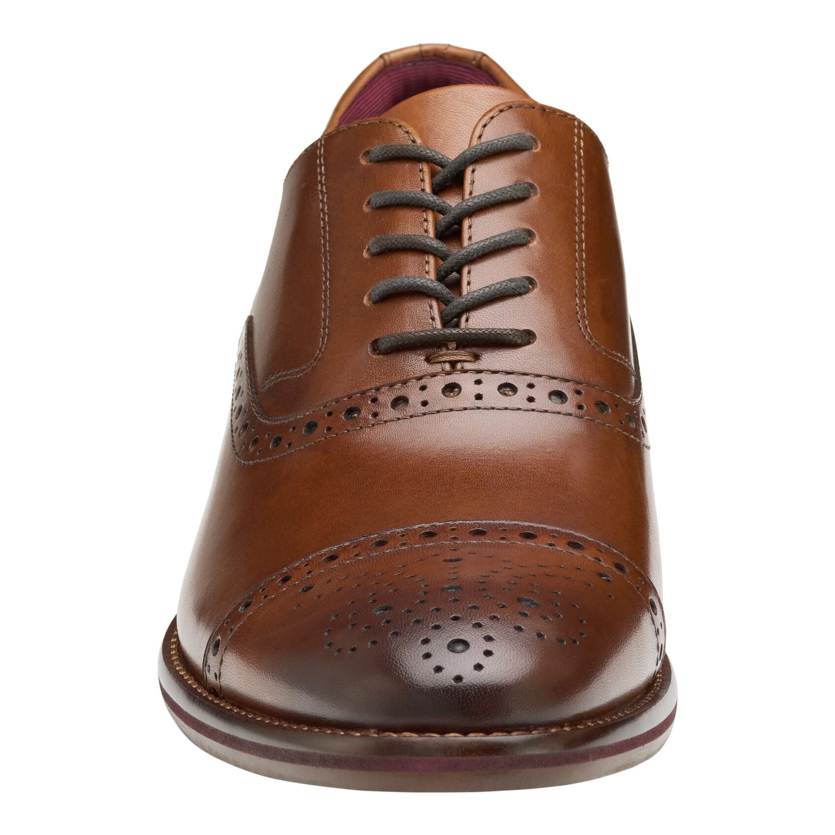 Johnston & Murphy Conrad cap toe tan calf skin shoes Men main image 3