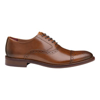 MEN'S JOHNSTON & MURPHY CONARD 2.0 CAP TOE | TAN FULL GRAIN